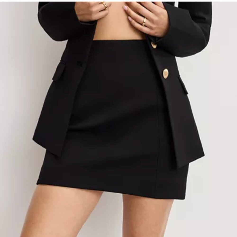 Good American Women's Back Zipper Mini Skirt